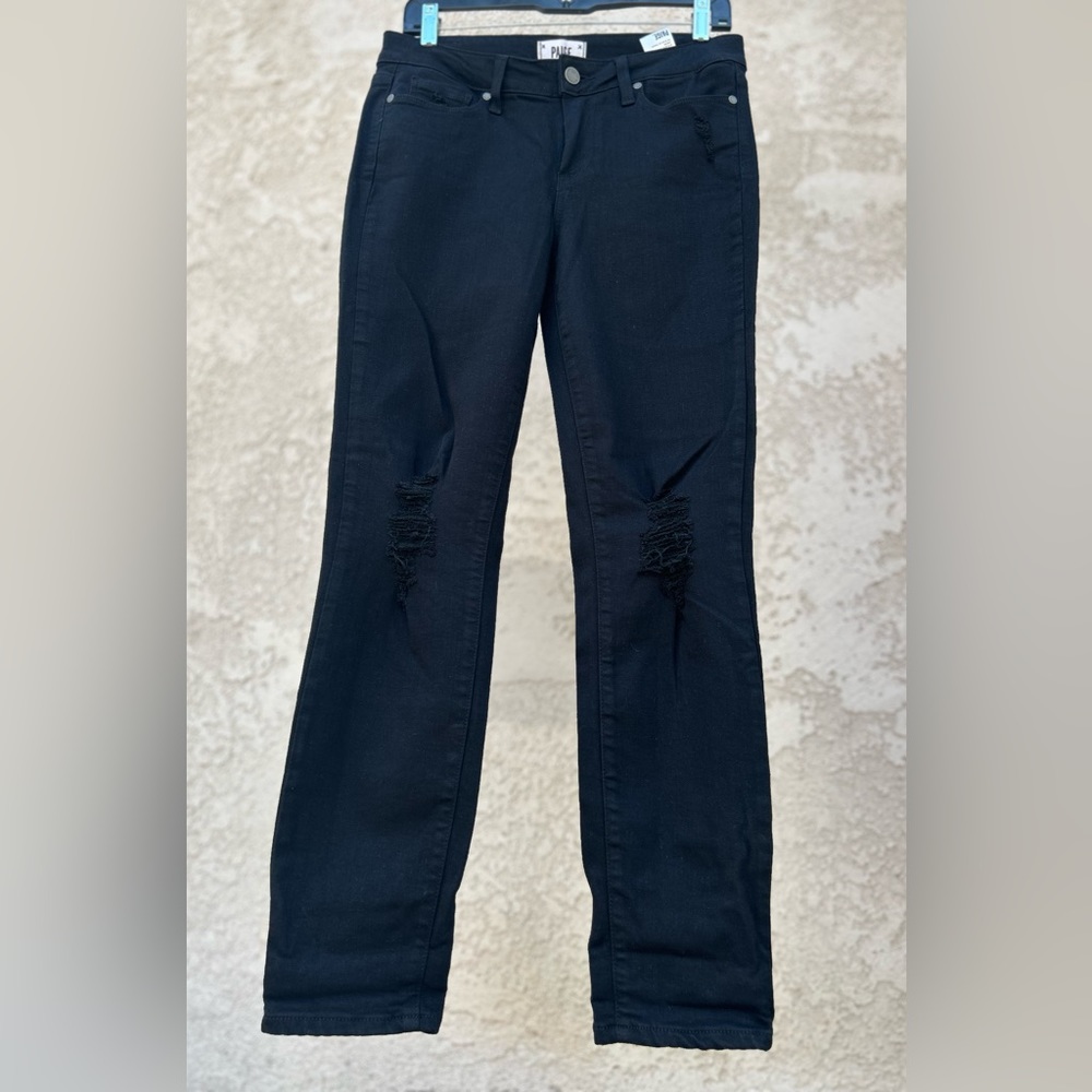 NW Paige Verdugo Ankle Distressed Skinny jeans Sz 28x28
